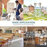 Vista 5 de VISWIN Caballete de 63" para letreros de boda, caballete de exhibición de madera ajustable con soporte, caballete de piso tipo trípode para tablero