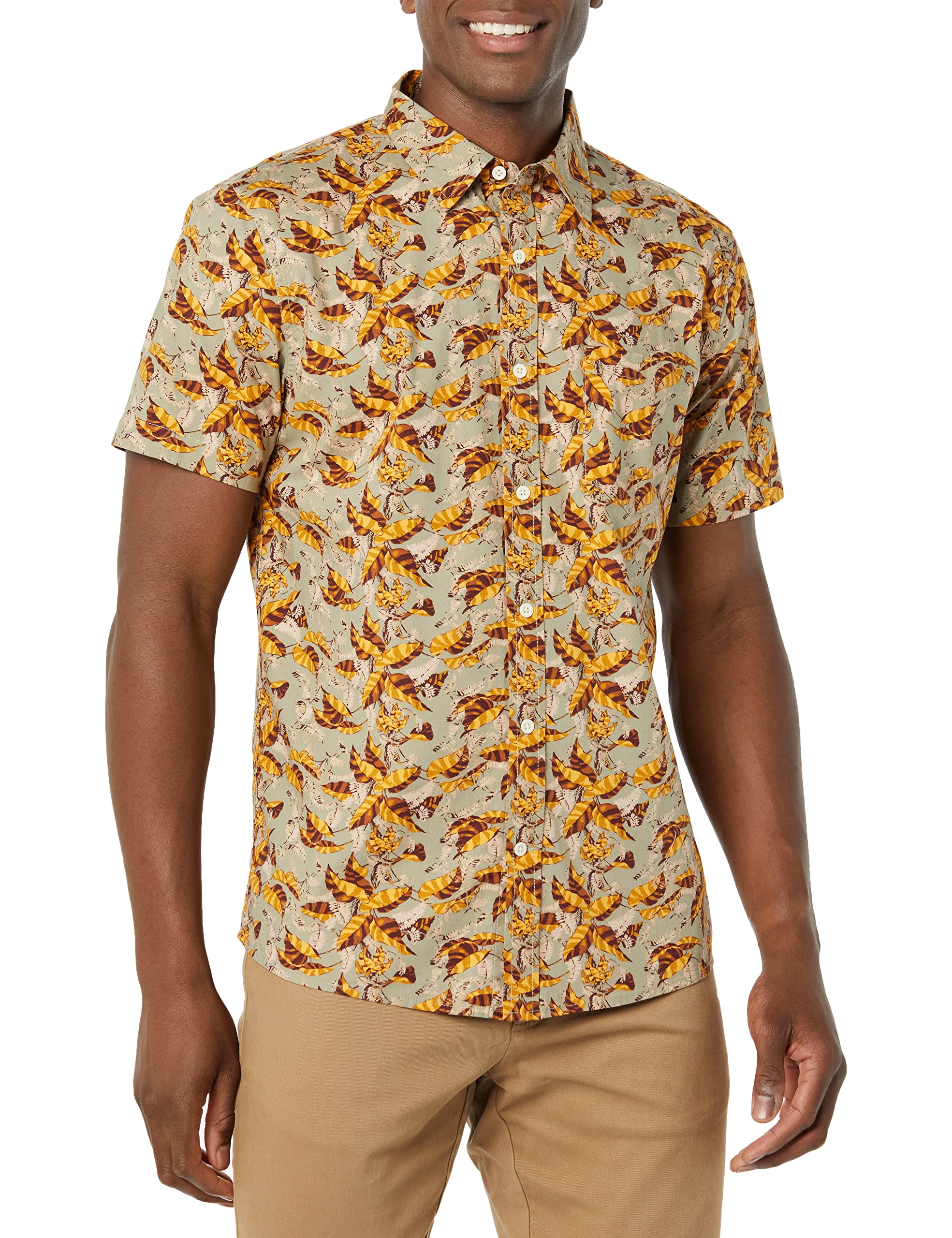 Goodthreads Men's Standard-Fit Short-Sleeve Stretch Poplin Shirt