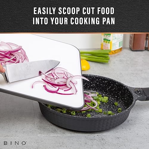 Miniatura 4 de BINO Tabla de cortar  Tablas de cortar de 2 piezas  Plástico sin BPA, duradero, gran superficie, multiuso, de doble cara, apto para lavavajillas