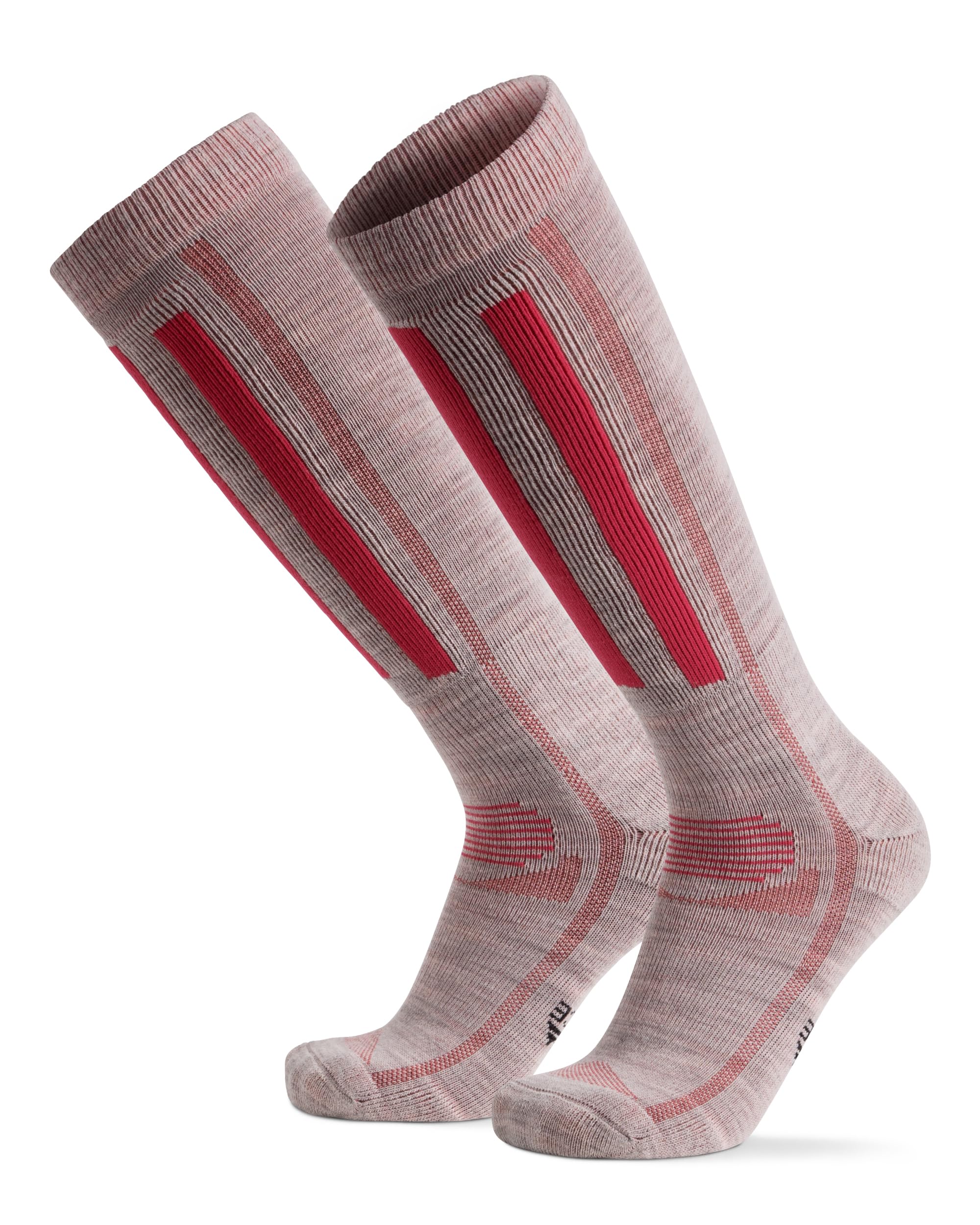 DANISH ENDURANCE Merino Wool Ski Socks, with Shin Padding, Knee-high Thermal Winter Socks for Snowboarding, Skiing, Hiking, for Men & Women, Unisex