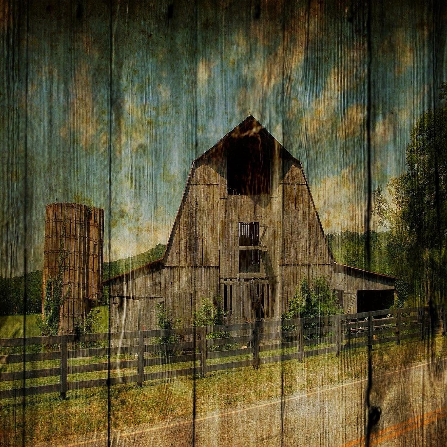 CafePress Farm Barn Rustic 12x12 Canvas Print
