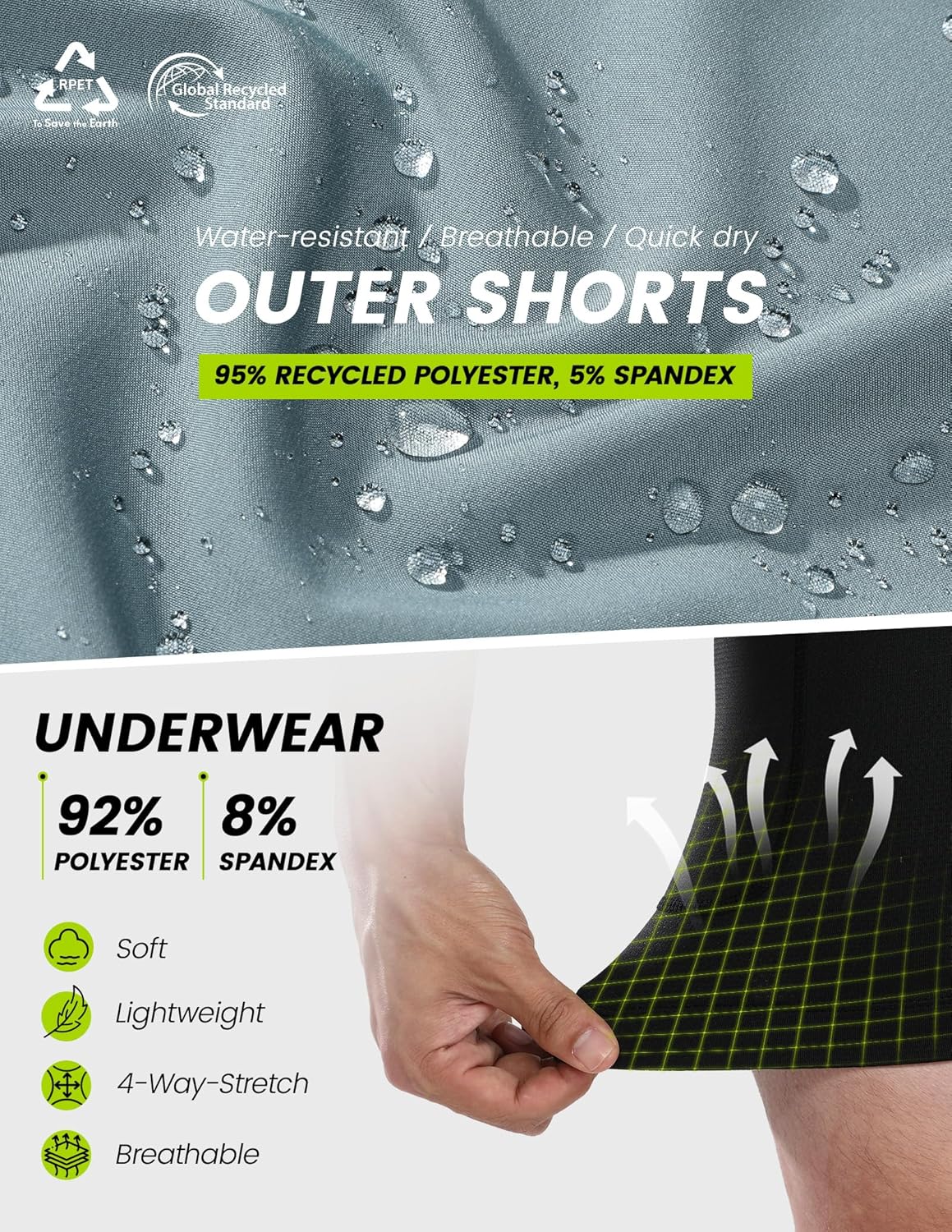 Nepest Men’s 4D Padded Mountain Bike Shorts MTB Cycling Biking Bicycle Riding Shorts with Zipper Pockets - Image 6