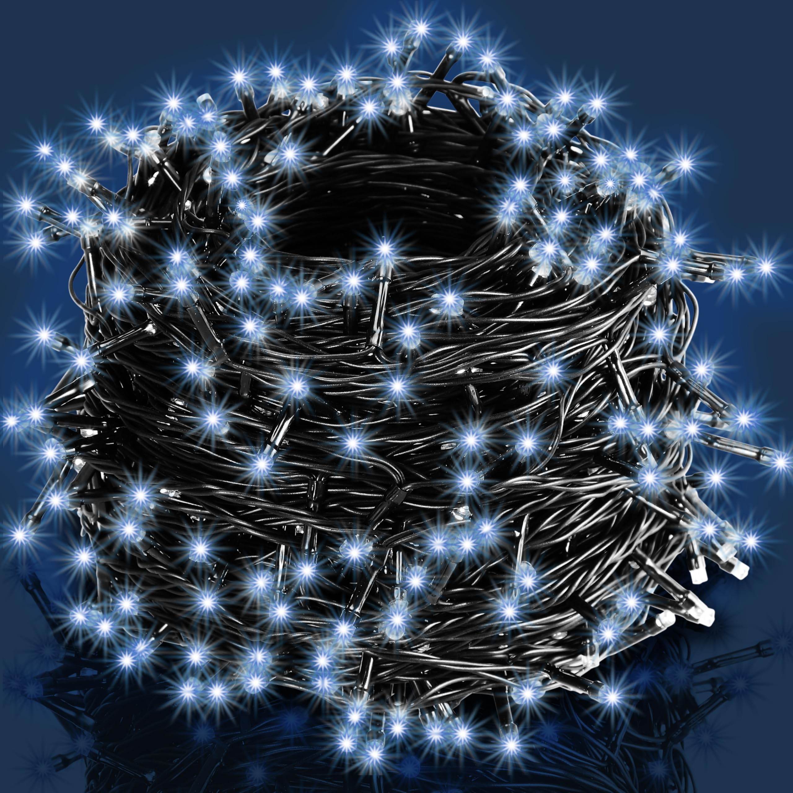 Monzana® Cadena de Luces Navidad 600 LED 60m Blanco Frío Exterior Interior Decoración Fiestas Luces Hadas