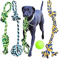 Youngever 4 Pacchi Giocattoli per Cani, Corda per Cani