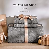 Vista 118 de Bedsure – Juego de colcha ligera con patrón de tejido de canasta, juego de edredón suave para todas las estaciones, incluye 2 fundas de almohada