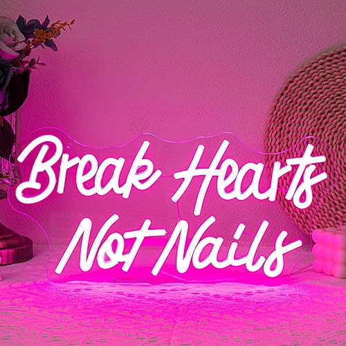 Break Heart Not Nails Neon Sign Nail Neon Light for