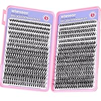 Vista 5 de Kit de extensión de pestañas para bricolaje, pestañas individuales con sello de pestañas y sello, kit de extensión de pestañas rizadas D, kit