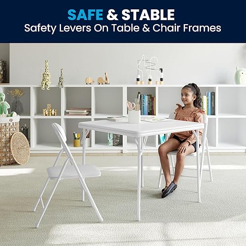 Miniatura 17 de Flash Furniture Mindy Kids - Mesa plegable de color bronceado para niños Beige Bronceado,Negro