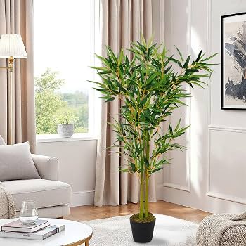 Amazon.de: Bambus Kunstpflanze im Blumentopf - 115 cm - Deko Pflanze  Zimmerpflanze knstlich Kunstbaum