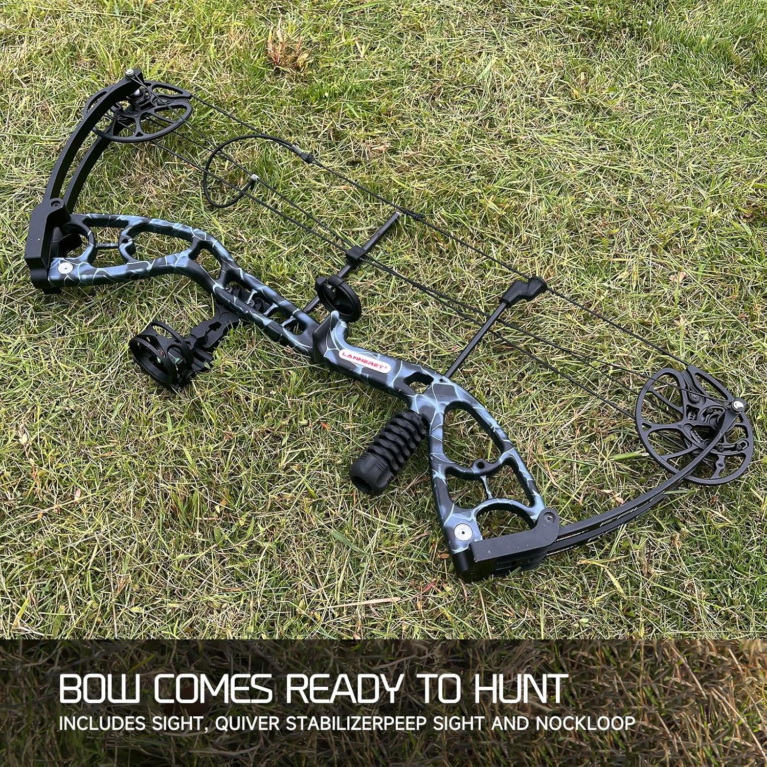 Lanneret Compound Bow and Archery Sets - Right Hand Archery Compound Bows 30-70 lbs Draw Weight Adjustable for Youth，Adults and Beginners，Hunting Bow Kit for Beginner.