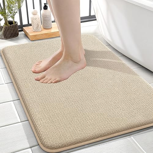 OLANLY Thick Memory Foam Small Bathroom Rugs 24x16, Extra Soft