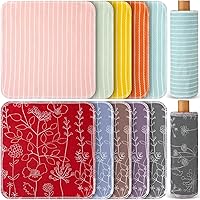 Vista 15 de Redbaker 50 piezas de toallas de papel reutilizables paños de algodón reutilizables sin papel toallitas absorbentes lavables para inodoro con rollo