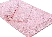 Vista 27 de Bedding Craft Alfombra de baño – 100% algodón, reversible, absorbente de agua, lavable a máquina, alfombra de baño suave para lado de la bañera, 17