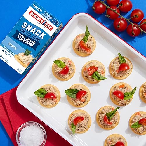 Vista 43 de Bumble Bee Snack On The Run - Kit de ensalada de atún con galletas saladas, listo para comer, cuchara incluida, atún capturado en la naturaleza