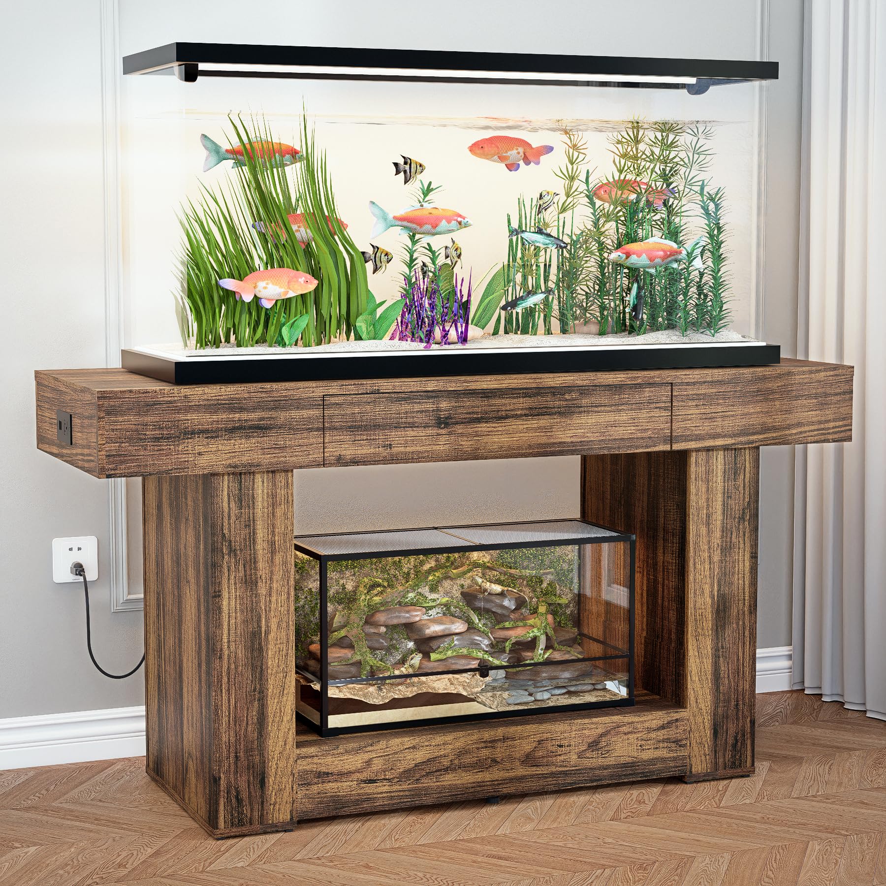 FUXJUM 55-75/90 Gallon Aquarium Stand