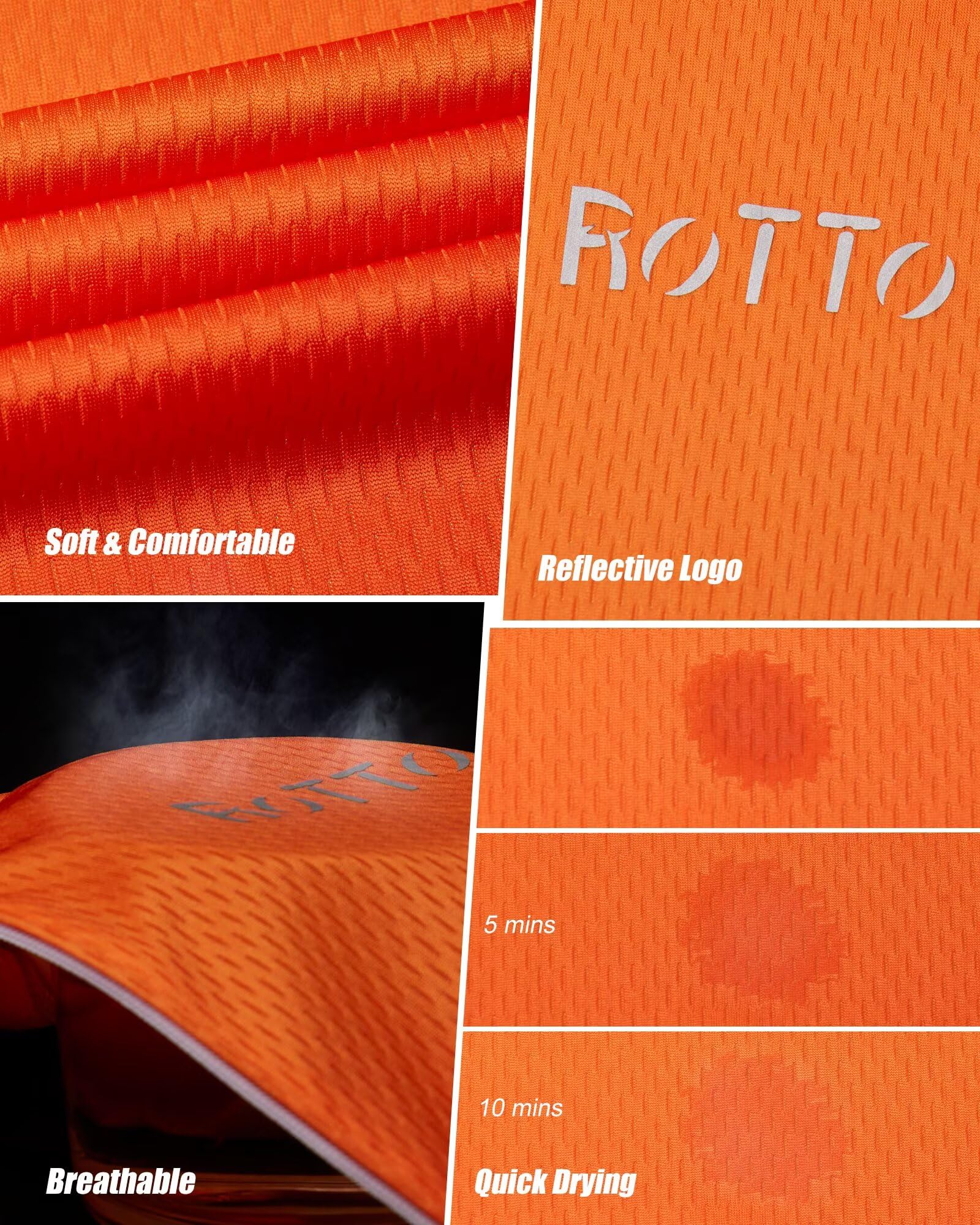 ROTTO Herren Radtrikot Fahrradtrikot Langarm Rennrad Trikot Farbverlauf Reihe
