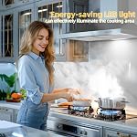 FIREGAS Hotte de portée 30 inch Type de montage mural avec cabriolet à glissière/sans glisse, 450 CFM Hotte de cuisine en acier inoxydable de style cheminée, Hotte d'évent sur poêle avec 3 Ventilateur de vitesse, LED Filtres à charbon léger