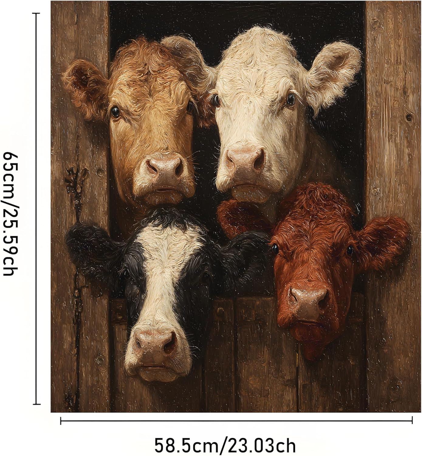Dishwasher Magnet Cover Farmhouse Cows Dishwasher Cover Magnet Decor, Dishwasher Refrigerator Protection Cover, Kitchen Country Wall Art Magnetic Sticker 23x25.5 inches