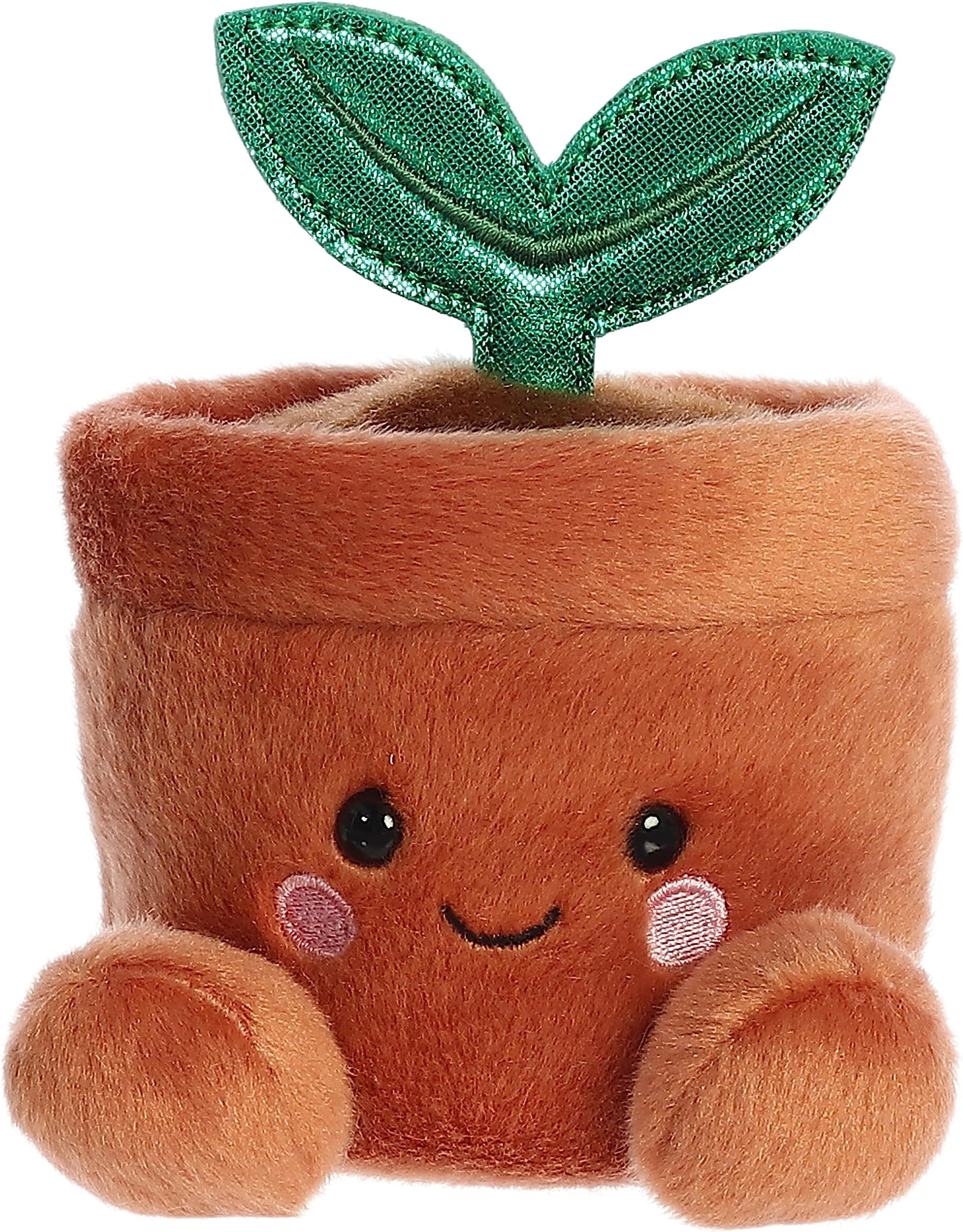 Aurora® Adorable Palm Pals™ Terra Potted Plant™ Stuffed Animal - Fun Collectible Plush for Kids and Adult Collectors - Perfect for Decorating Rooms and Birthday Gifts - Brown 5.5 Inches