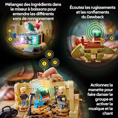 LEGO Star Wars 75425 SMART Play: Mos Eisley Cantina - Kompatibles Interaktives Spielzeug inkl. 3 SMART Tags und 2 Minifiguren - Geschenkidee für Jungen und Mädchen ab 8 Jahren & Erwachsene Fans - 6