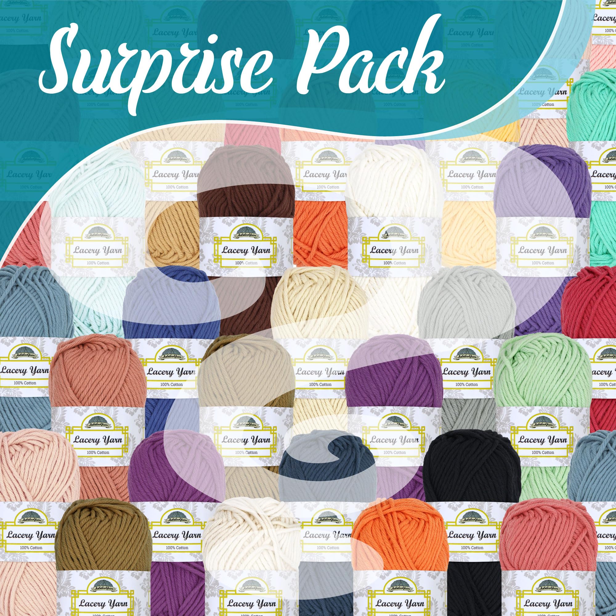JubileeYarn Lacery Yarn – Cotone grosso – 100 g/matassa – Confezione assortita – 8 matasse