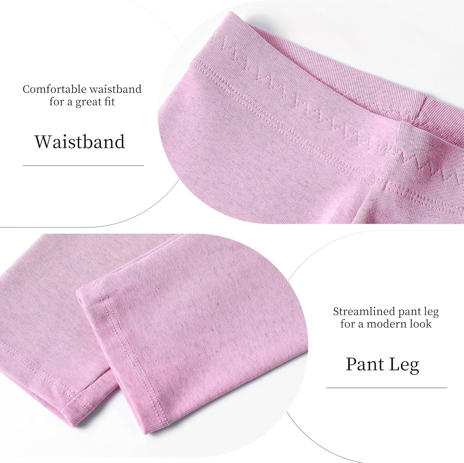 4 Pack Girls Cotton Leggings Stretchy Yoga Pants Kids Soft Full Length Solid Leggings - Image 5