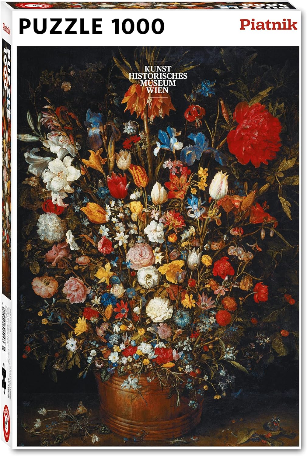 Piatnik Flowers in a Wooden Vessel, Bruegel Jigsaw Puzzle (1000 Pieces)