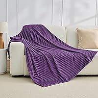 Vista 12 de Bnuitland - Manta de franela marrón con funda de almacenamiento, 300 GSM, manta de sofá súper suave con patrón de rayas de forro polar para bebés