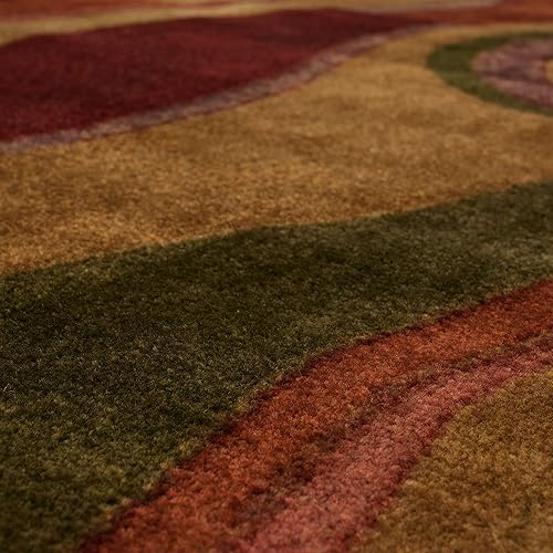 Miniatura 4 de Mohawk Home New Wave Picasso - Alfombra abstracta de vino, 1 pies 8 pulgadas x 2 pies 10 pulgadas, multicolor