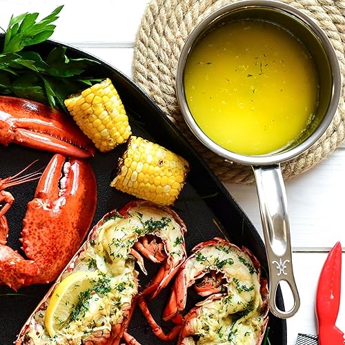 Miniatura 3 de Hestan - Colección NanoBond - Calentador de mantequilla de titanio de acero inoxidable, compatible con placa de inducción, 0.75 cuartos de galón