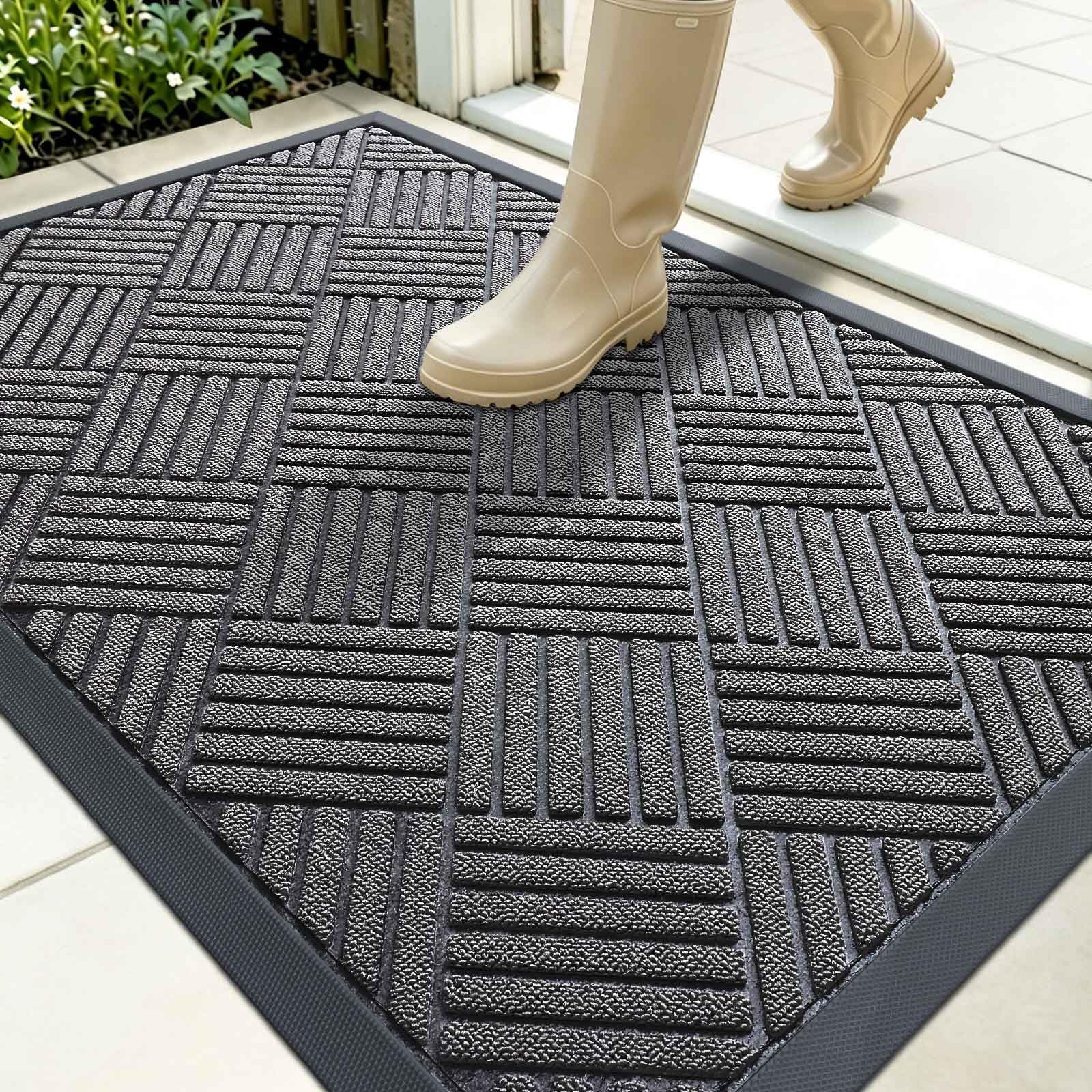 OLANLY Front Door Mat Outside Entrance 35x23, Waterproof Heavy-Duty Doormat