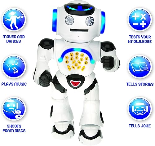 Miniatura 9 de LEXiBOOK Powerman Kid - Robot educativo y bilingüe en inglésespañol - Juguete para caminar, hablar, bailar, cantar, contar historias programables
