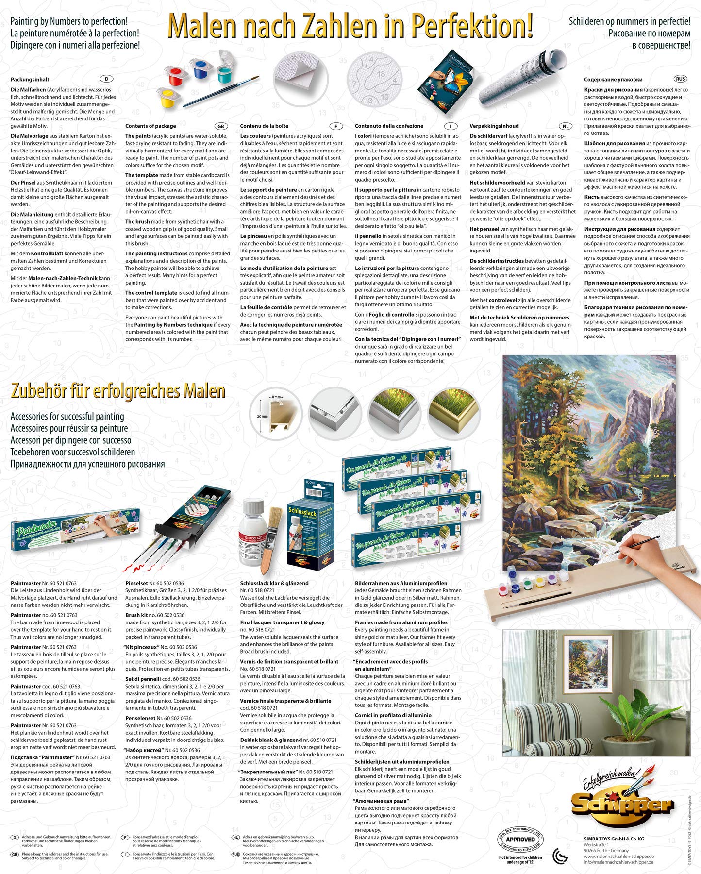 Schipper 609130430 Sceneria wysokogórska farba według numerów tablica