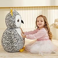Vista 3 de EARTHSOUND Animal de Peluche Búho Gigante, 23 pulgadas Juguetes Suaves Grandes Lindos Jumbo, Tamaño Grande Peluche Gordito de Gran Tamaño, Regalos