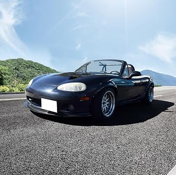 Fit 2001-2005 Mazda Miata MX-5 MX5 Front Bumper Lip Spoiler DS Style PU | IKON MOTORSPORTS, Black Front Bumper Lip Spoiler Bodykit Splitter Diffuser Air Dam Chin Diffuser, 2002 2003