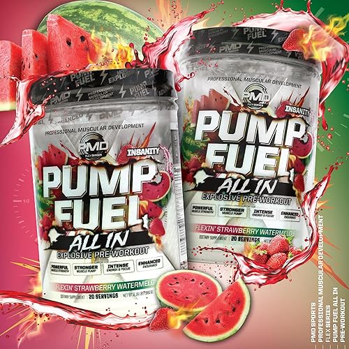 Miniatura 107 de PMD Sports Pump Fuel Ultra Insanity - Polvo y bomba muscular de primera calidad, mayor enfoque, resistencia y recuperación, creatina premium, Mango