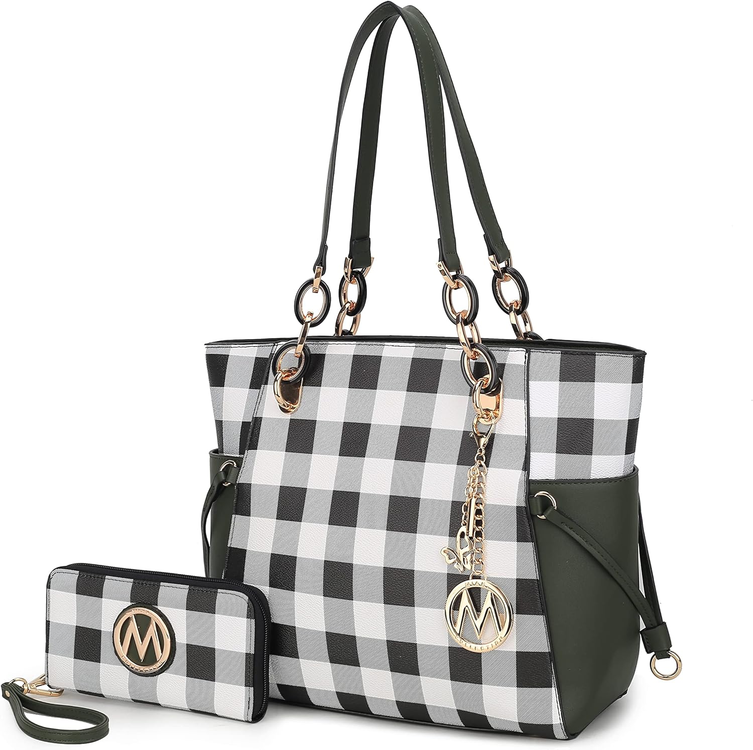 MKF Collection Women's Tote Bag With Wristlet Wallet Bag, Vegan Leather Handbag Purse Set by Mia K