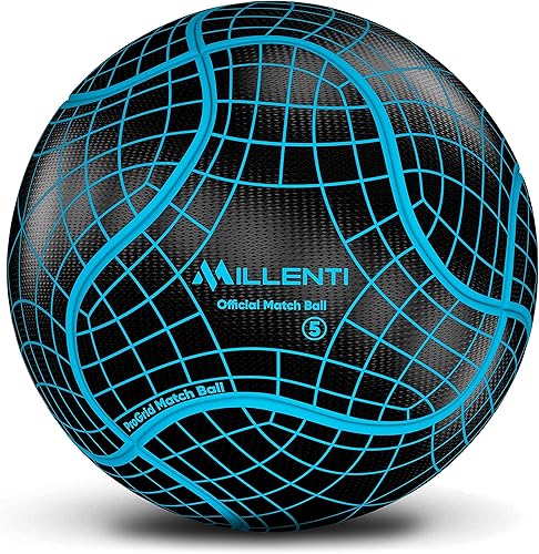 Miniatura 15 de Balón de fútbol Millenti tamaño 5 – Reverse Bend-It – Balón de fútbol con alta visibilidad, fácil de rastrear – Balones de fútbol oficial con unión
