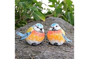 Bird Statue Bird Decoration, 2 Pieces Garden Sculptures Bird Figurine