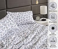 Vista 138 de RUVANTI Flannel Sheets Twin Size - 100% Cotton Double Brushed Twin Sheets Set, Deep Pockets 16 Inches, All Seasons Breathable & Extra Soft Bed Bali