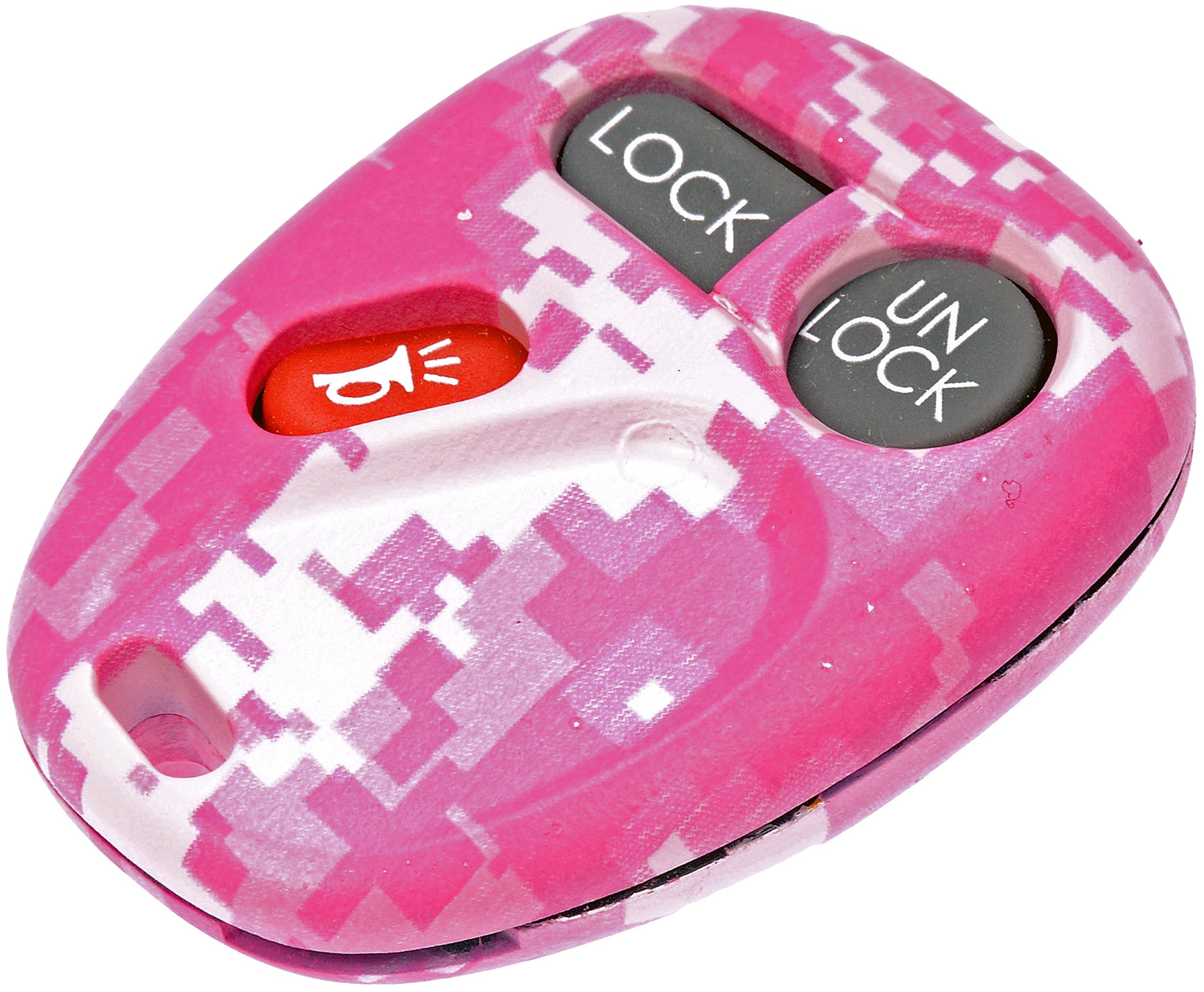Dorman 13622PKC Keyless Entry Transmitter Cover Compatible with Select Cadillac / Chevrolet / GMC Models, Pink Digital Camouflage - KEYLESS REMOTE CASE - Keyless Remote Case - Key Fob Repair - Cracked or wore out your key fob case? Want to add a custom look? Just replace the case with this convenient, affordable keyless entry transmitter cover, restoring or enhancing the look. - Cadillac 2002, Chevrolet 2004-98, GMC 2004-98