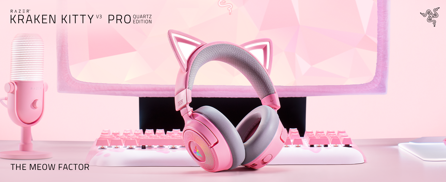 Amazon.com: Razer Kraken Kitty V3 Pro Wireless RGB Gaming Headset