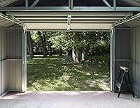 Vista 36 de Arrow Shed 12' x 10' Murryhill Garage Galvanized Steel Extra Tall Walls Prefabricated Shed Storage Building, 12' x 10', Flute Gray