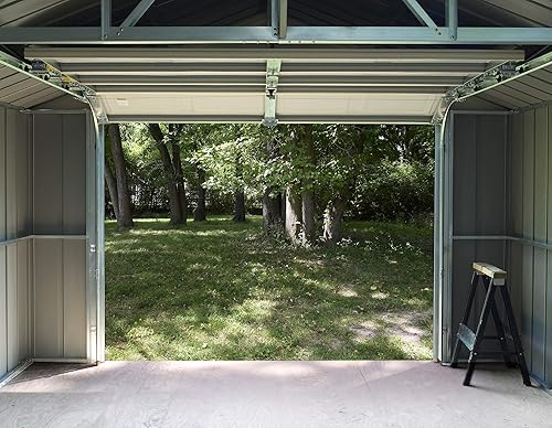 Miniatura 36 de Arrow Shed 12' x 10' Murryhill Garage Galvanized Steel Extra Tall Walls Prefabricated Shed Storage Building, 12' x 10', Flute Gray