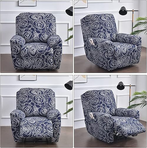 Vista 190 de Eco-Ancheng Fundas reclinables Lazyboy de 4 piezas, fundas para sofá reclinable, fundas antideslizantes para sillas reclinables, con bolsillos de 1
