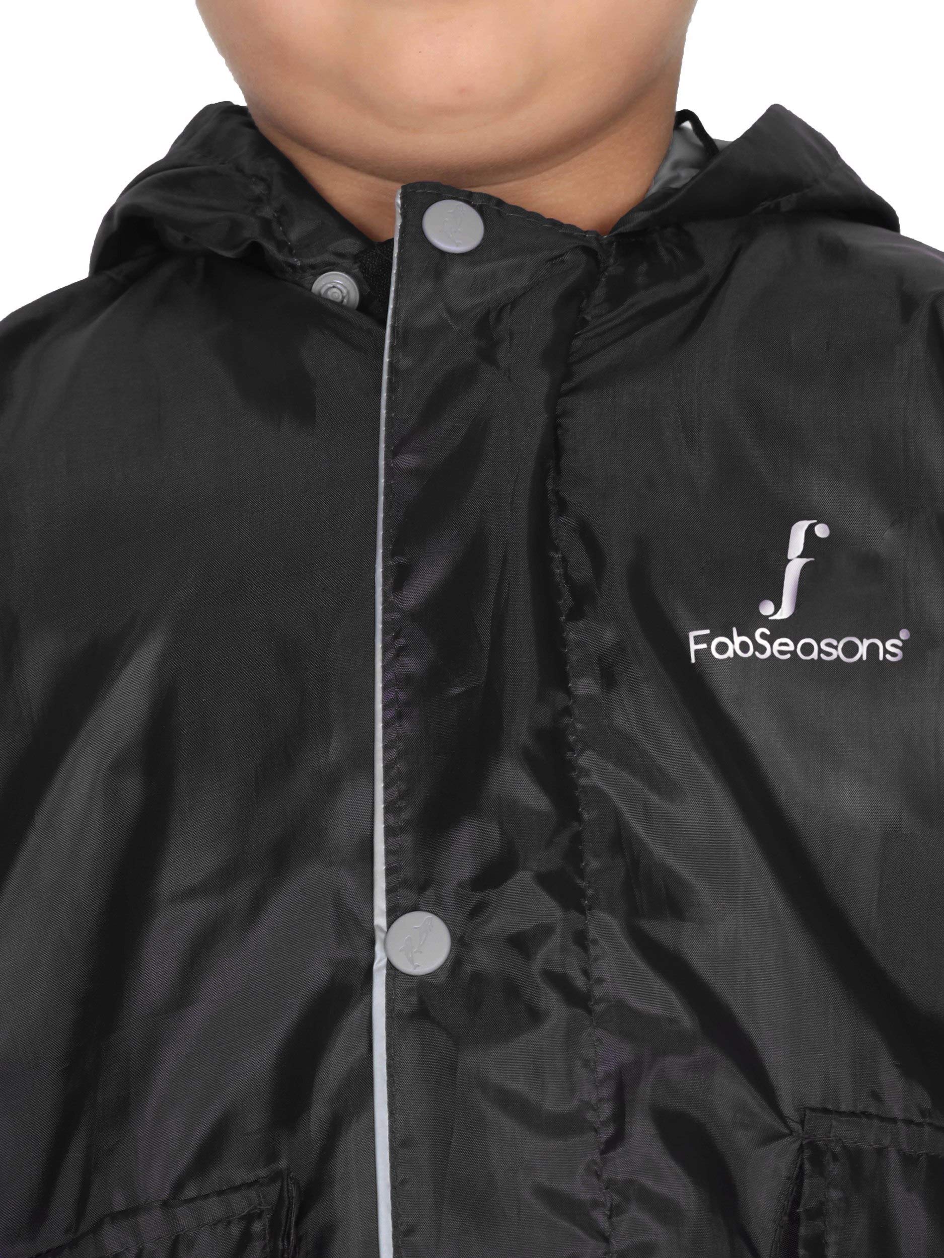 FabSeasons waterproof Long/Full raincoat for kids with hood, Age 9-10 Years 3