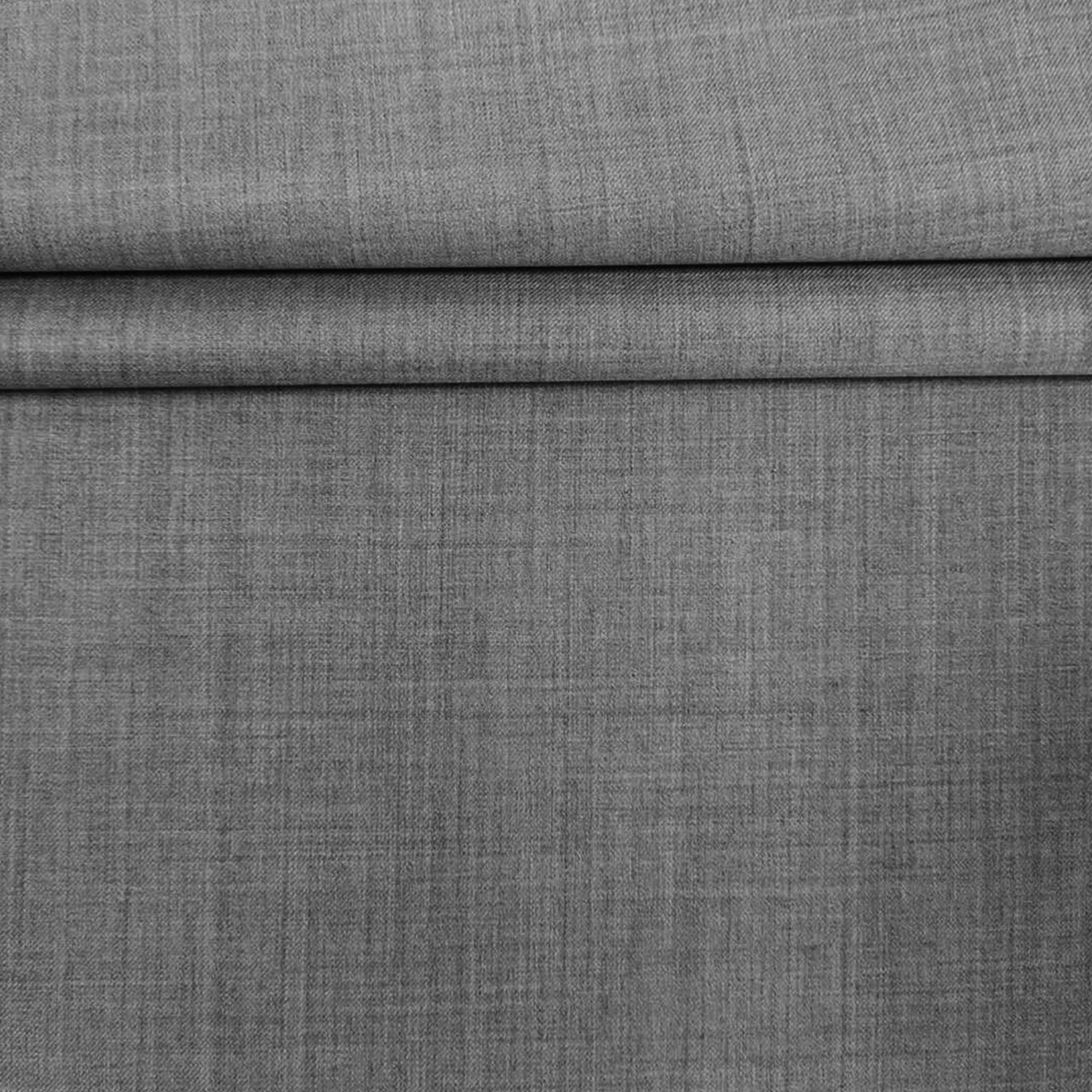 TORINO Super 120’s Wool & Cashmere Flannel Jacketing Fabric – Elegant Light Grey Twill – Woolmark Certified - Luxury Gift Boxed (2.0m Cut)