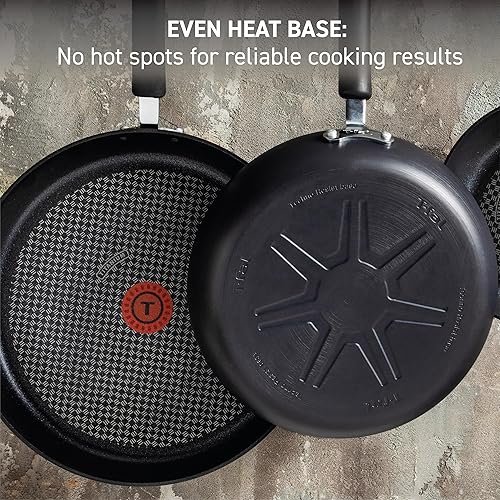 Miniatura 12 de T-fal - Sartén antiadherente de titanio con tapa segura para lavavajillas