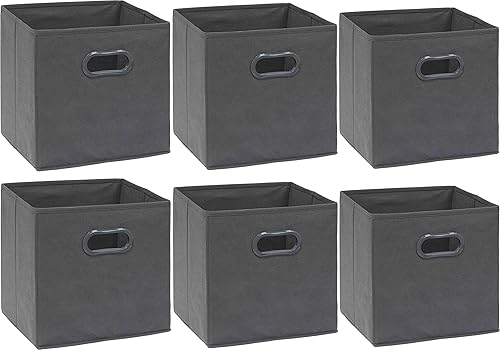 Vista 49 de Simple Houseware - Cubos plegables para almacenamiento, con asas Gris