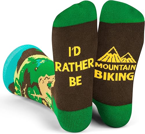 I'd Rather Be - Calcetines divertidos para hombres y mujeres, regalos para golf, caza, camping, senderismo, esquí, lectura, deportes y mucho más